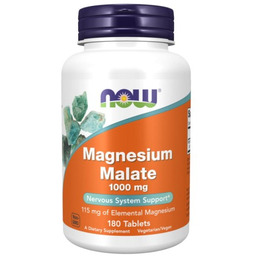 Now Foods Magnesium Malate 1000mg suplement diety 180
