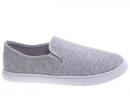 Wsuwane szare męskie trampki slip on