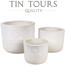 KOMPLET 3 DONICZEK CERAMICZNYCH