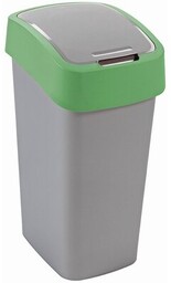 CURVER Kosz na śmieci Flip Bin 45L Srebrno-zielony