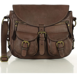 Listonoszka brązowa handmade MARCO MAZZINI v149e