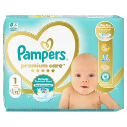 PAMPERS Pieluchy Premium Care Rozmiar 1 (72 szt.)