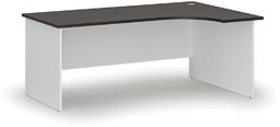 Narożne biurko PRIMO WHITE, 180x120 cm, prawe, biały/wenge