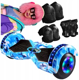Deskorolka Elektryczna Hoverboard 8 Cali Led Bluetooth Camo