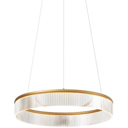 QAZQA Nowoczesna lampa wisząca mosiężna 59 cm