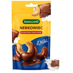 BAKALLAND Orzechy nerkowca w mlecznej czekoladzie (75 g)