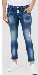 PHILIPP PLEIN Niebieskie męskie jeansy, Wybierz rozmiar 34