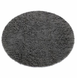 FLOKATI WEŁNIANE koło szare koło 110 cm