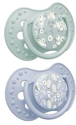 LOVI Blossom Blue Smoczek uspokajający, silikonowy, dynamiczny 18m+,