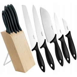 Fiskars Zestaw Komplet 5 Noży w Bloku Essential