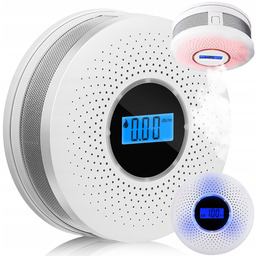 Czujnik Czadu I Dymu 2W1 Wykrywacz Tlenku Węgla