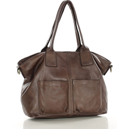 Shopper bag czekoladowy MARCO MAZZINI v169c