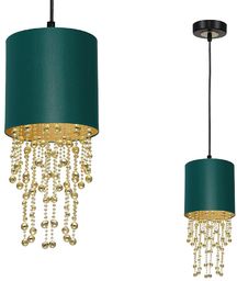 Milagro ALMERIA GREEN/GOLD MLP6449 lampa wisząca abażur zielony