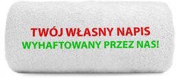Mały ręcznik 100x50 z haftem - TWÓJ TEKST