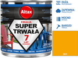 Altax Super Trwała Emalia 250ml Żółty