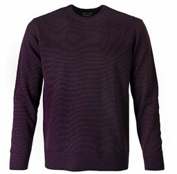 Męski Sweter Pako Jeans - Wełniany - Śliwkowy