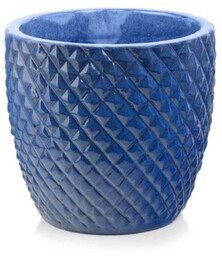 Niebieska donica ceramiczna mrozoodporna 24 cm Polnix Glazed