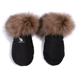 COTTONMOOSE RĘKAWICZKI Z FUTERKIEM kolor BLACK