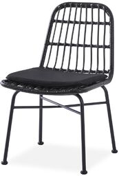 K401 krzesło czarny / popielaty z poduszką