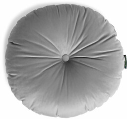 Edomator.pl Okrągła poduszka OLIWIA 36 cm - szara