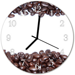 Zegar ścienny okrągły Ziarna kawy
