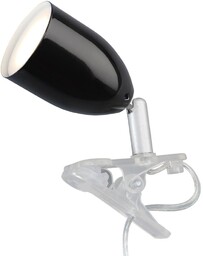 Brilliant Lampka z klipsem LEO, czarny, salon /