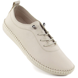 Skórzane półbuty damskie beżowe T.Sokolski 2023 FL