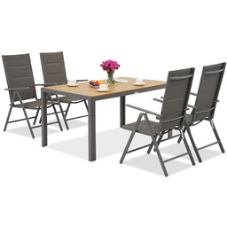 Zestaw ogrodowy aluminiowy Verona Wood dla 4 osób