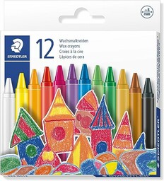 Staedtler Kredki Woskowe, Wielokolorowy, 12 Sztuk
