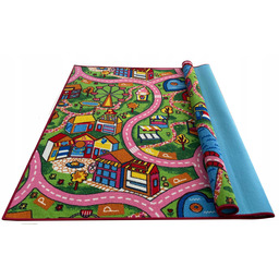 Dywan Mata Zabawy dla Dzieci Różowe Drogi 400x200
