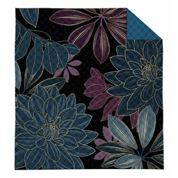 Detexpol Narzuta dekoracyjna 200x220 niebieska kwiaty K 112