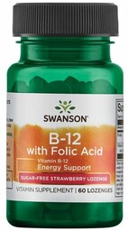 Swanson Vitamin B-12 w/Folic Acid - 60 lozenges