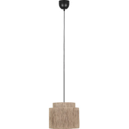 Trio Leuchten Lampa wisząca Japandi czarna z brązowym