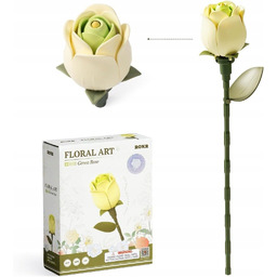 Puzzle 3D Zielony kwiat róży zestaw do budowy