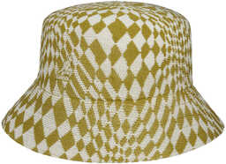 Kapelusz Tekstylny Warped Check Bucket by Kangol, naturalny-żółty,