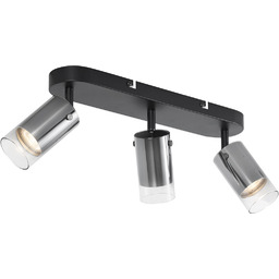 Nowoczesny reflektor sufitowy Gunmetal 3-punktowy obrotowy i regulowany