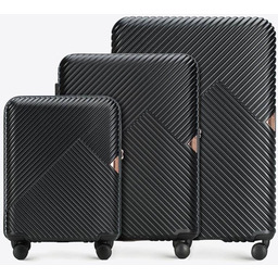 Zestaw walizek z polikarbonu w paseczki