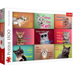TREFL Puzzle Zabawne kocie portrety 26212 (1500 elementów)
