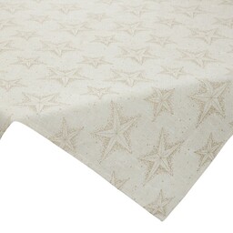 Eurofirany Obrus serweta świąteczna 85x85 Winter kremowy złoty