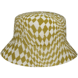 Kapelusz Tekstylny Warped Check Bucket by Kangol, naturalny-żółty,