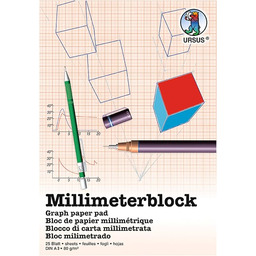 Ursus 7074000 - blok milimetrowy A3, 80 g/m