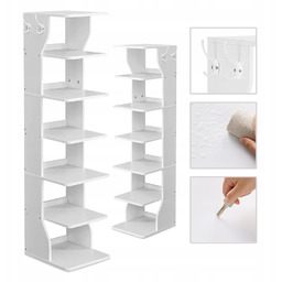 Praktyczna Biała szafka na buty Narożna Wąska 6