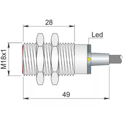Czujnik indukcyjny 18 mm SI18SM-C5 NPN NO S