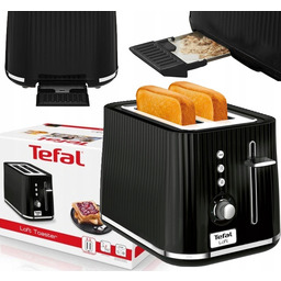 Nowoczesny Toster Opiekacz Loft Czarny Marki Tefal