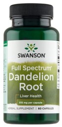SWANSON Dandelion Root Mniszek lekarski 515mg, 60 kapsułek