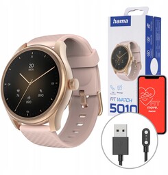 Hama Fit Watch 5010 Smartwatch Zegarek Sportowy Okrągły