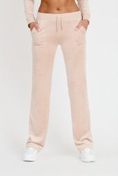 JUICY COUTURE Beżowe damskie spodnie Del Ray Pocket,