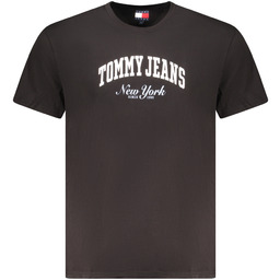 TOMMY HILFIGER MĘSKA KOSZULKA Z KRÓTKIM RĘKAWEM CZARNA