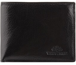 Męski portfel skórzany z wyjmowanym panelem czarny