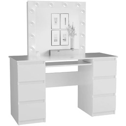 Edinos N Białe biurko toaletka z szufladami